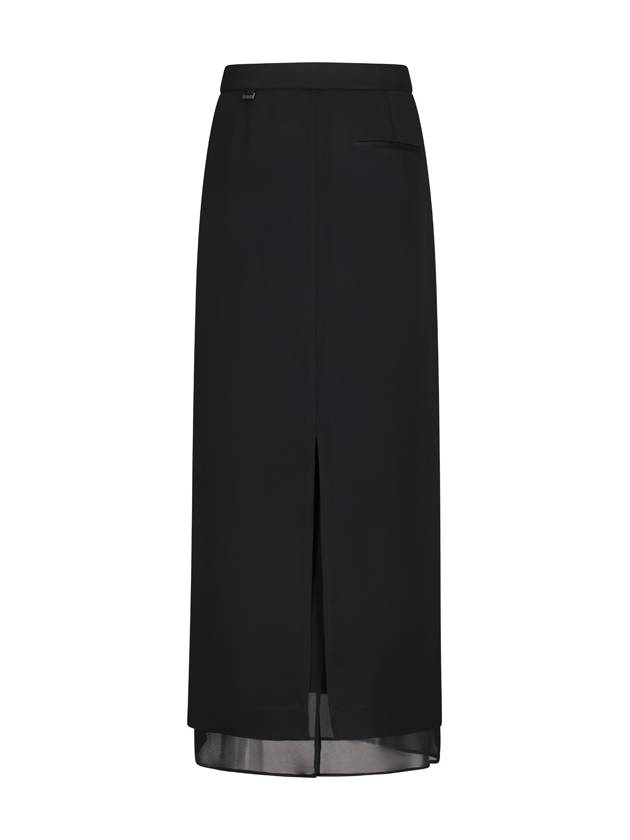 ANKLE-LENGTH SKIRT WITH TRANSPARENT PANEL - CALVIN KLEIN - BALAAN 2