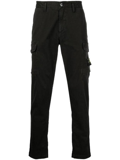 Wappen Patch Cargo Straight Pants Black - STONE ISLAND - BALAAN 2