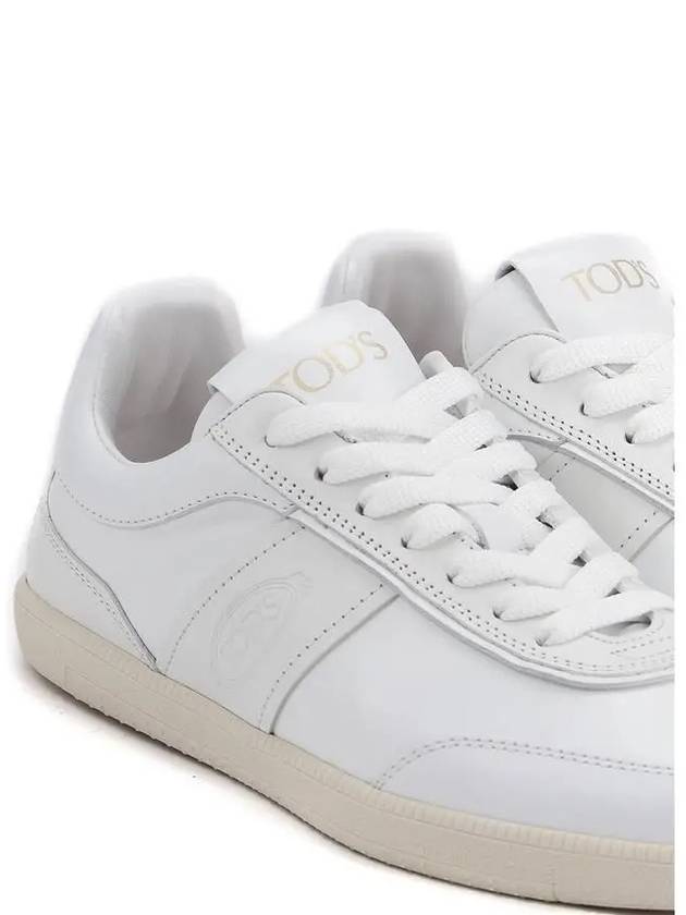 Leather Low Top Sneakers White - TOD'S - BALAAN 4