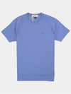 Embroidered Logo Short Sleeve T-Shirt Lilac - VIVIENNE WESTWOOD - BALAAN 2