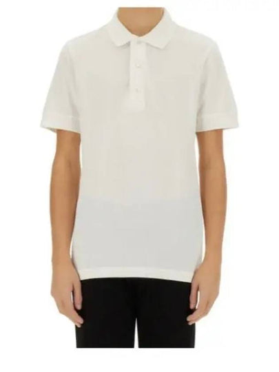 Cotton Short Sleeve Polo Shirt White - TOM FORD - BALAAN 2