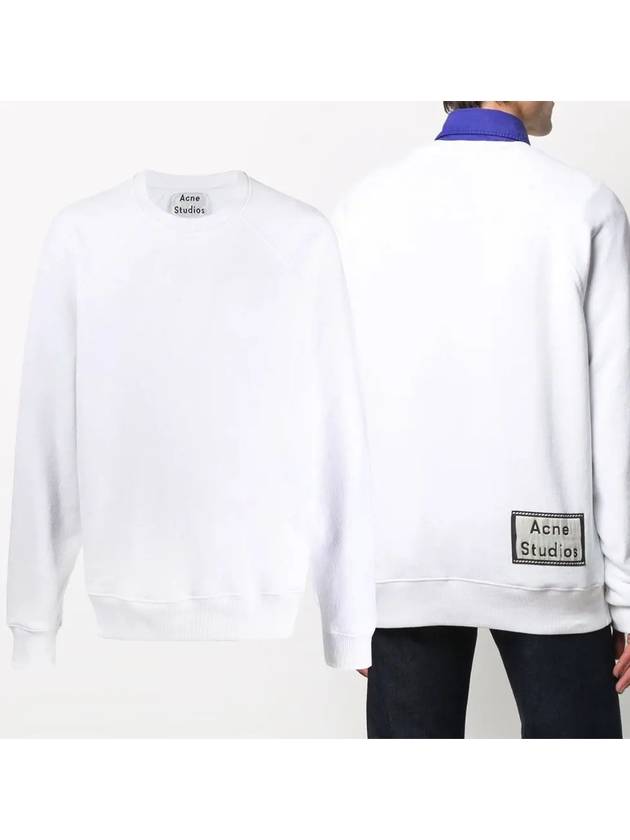 Logo Patch Reverse Label Sweatshirt White - ACNE STUDIOS - BALAAN 2