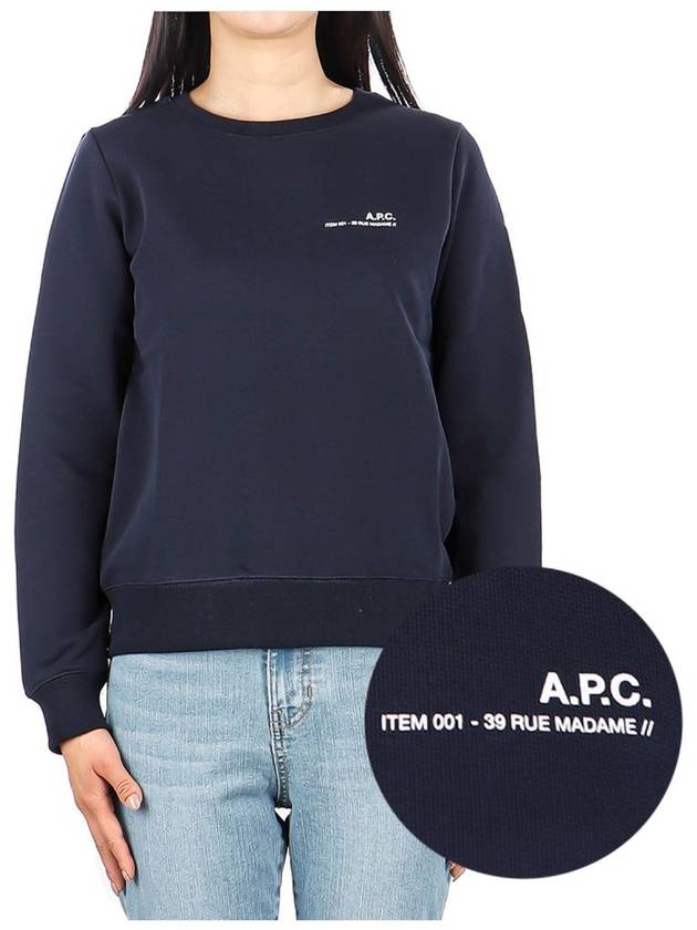 Women's Item F Sweatshirt Navy - A.P.C. - BALAAN 2