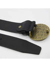 V Emblem Round Buckle Belt Black - VERSACE - BALAAN 5