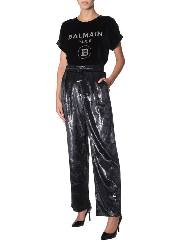 Iridescent Flare Cut Pants Black - BALMAIN - BALAAN 3