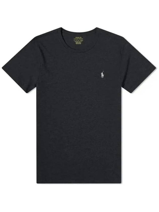 Embroidered Logo Cotton Short Sleeve T-Shirt Black - POLO RALPH LAUREN - BALAAN 2