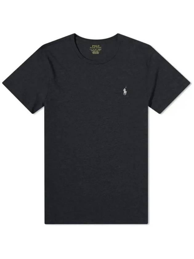 Embroidered Logo Cotton Short Sleeve T-Shirt Black - POLO RALPH LAUREN - BALAAN 3