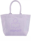 Yenky Embroidered Logo Small Tote Bag Lilac - ISABEL MARANT - BALAAN 3