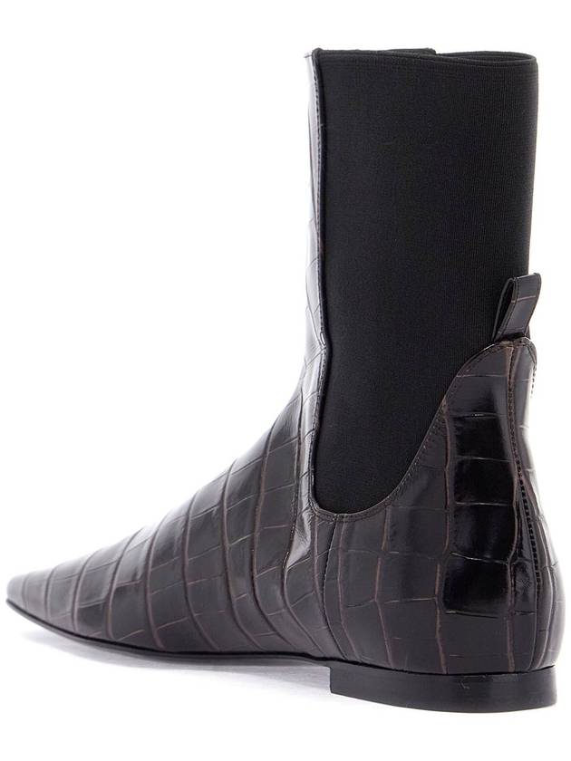 dark brown crocodile effect leather chelsea boots - TOTEME - BALAAN 3