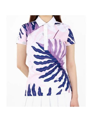 Golf Jada Print Polo GWJT10138 S199 Women's Jada Print Polo - J.LINDEBERG - BALAAN 1