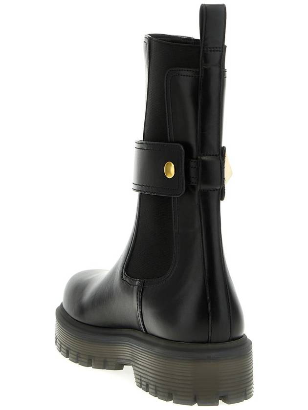 One Stud Leather Boots 3W2S0FY1KUM 0NO NERO B0170467836 - VALENTINO - BALAAN 3