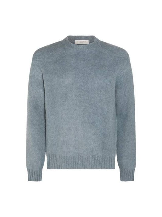 Mohair Jumper Knit Top Powder Blue - GOLDEN GOOSE - BALAAN 1