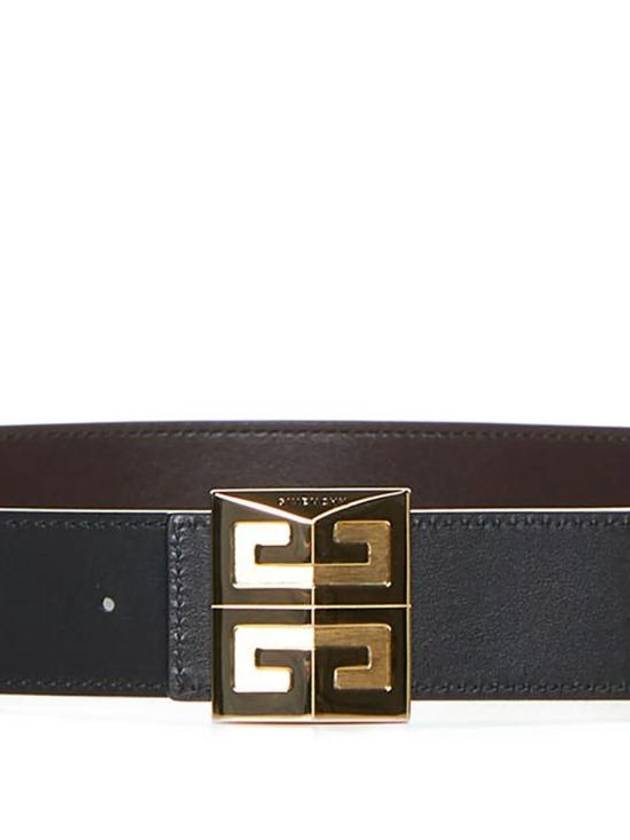 4G Logo Buckle Reversible Leather Belt Brown - GIVENCHY - BALAAN 4