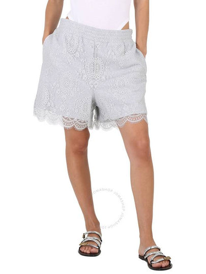 Women's Pebble Lace Shorts White - BURBERRY - BALAAN 2