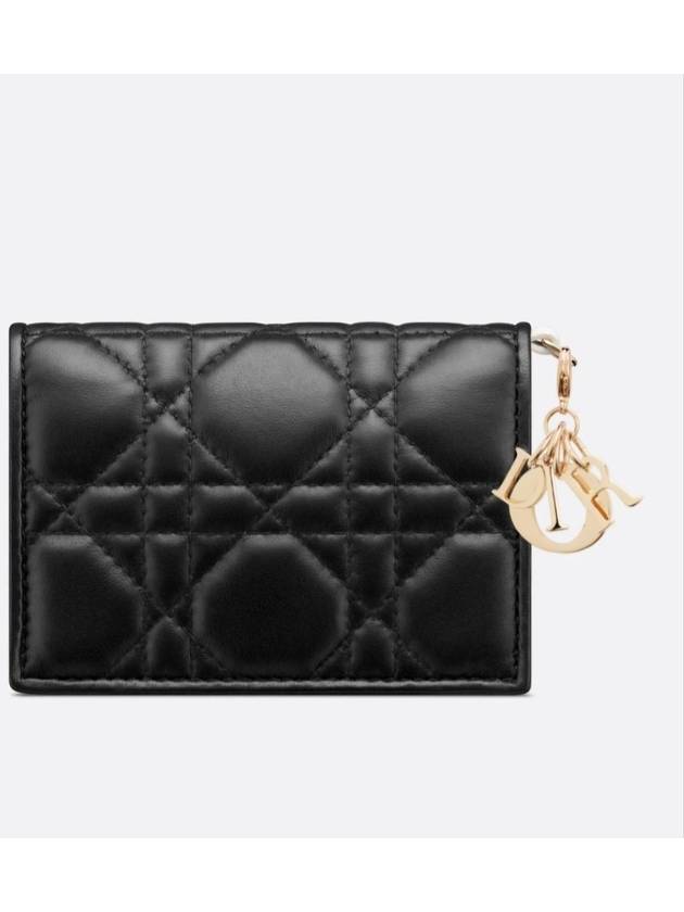 Lady Bloom Card Wallet Black - DIOR - BALAAN 7