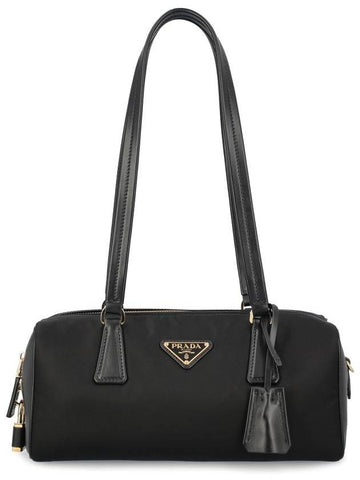 Medium Re-Nylon Leather Tote Bag Black - PRADA - BALAAN 1