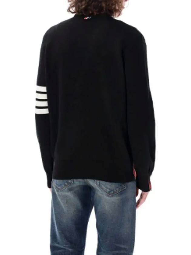 Milano Stitch 4-Bar Cardigan Black - THOM BROWNE - BALAAN 3