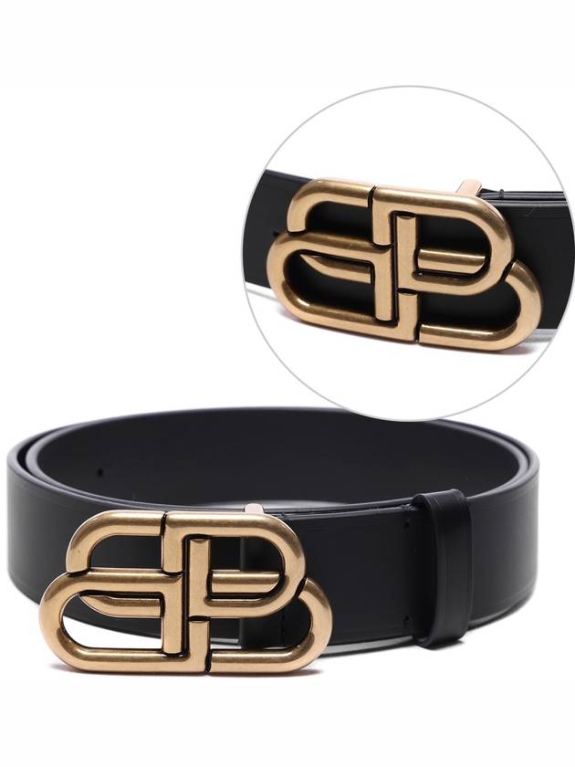 BB Logo Leather Belt Black - BALENCIAGA - BALAAN 2