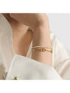 Petit CD Bracelet Gold Finish Metal White Resin Pearl - DIOR - BALAAN 4