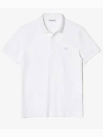 Men's Paris Regular Fit Stretch Cotton Pique Short Sleeve Polo Shirt White - LACOSTE - BALAAN 2