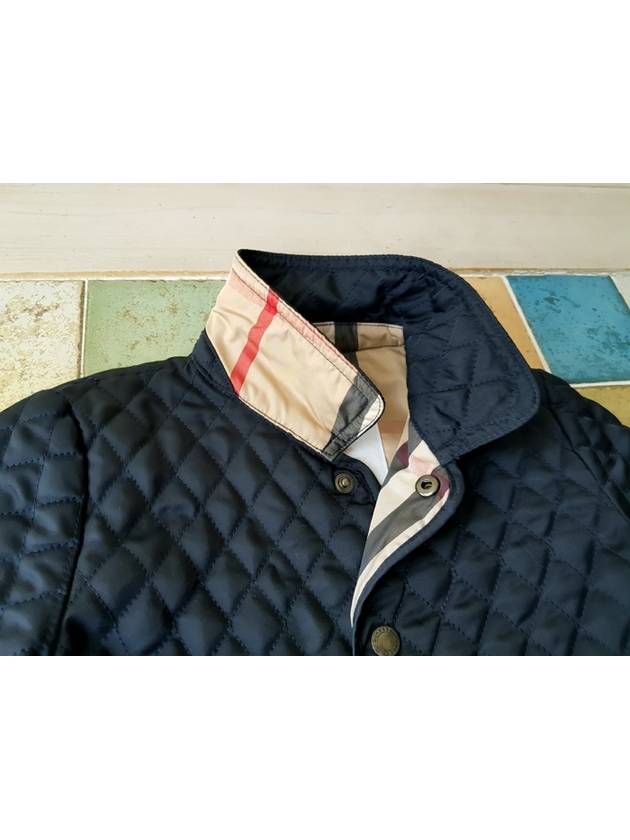 Children 3Y Unisex Kids Navy Quilted Jacket - BURBERRY - BALAAN 5