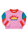 Stella McCartney TT4A20 Z0409 546 Logo Embroidered Color Stripe Junior Sweatshirt - STELLA MCCARTNEY - BALAAN 4