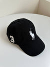 Big Pony Logo Ball Cap Black - POLO RALPH LAUREN - BALAAN 2