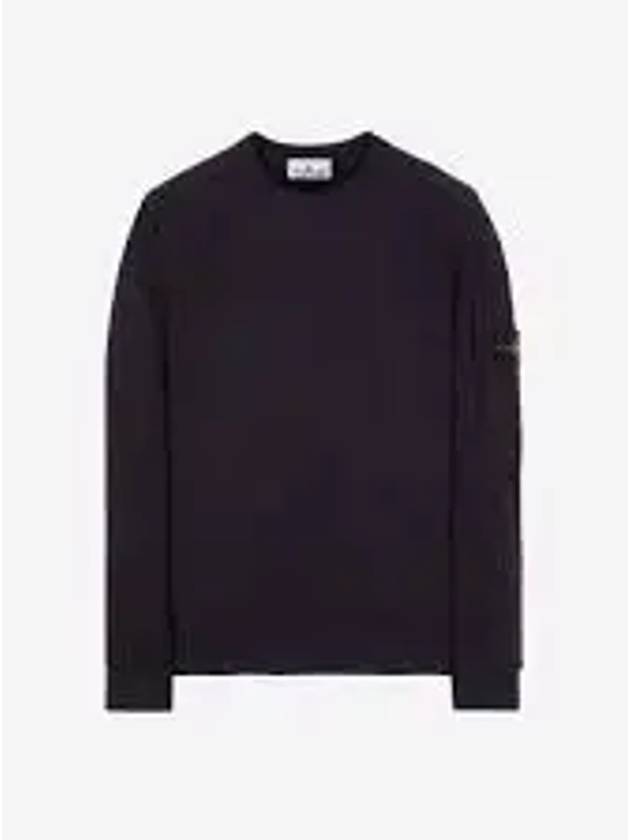 Logo Patch Sweatshirt Black - STONE ISLAND - BALAAN 2