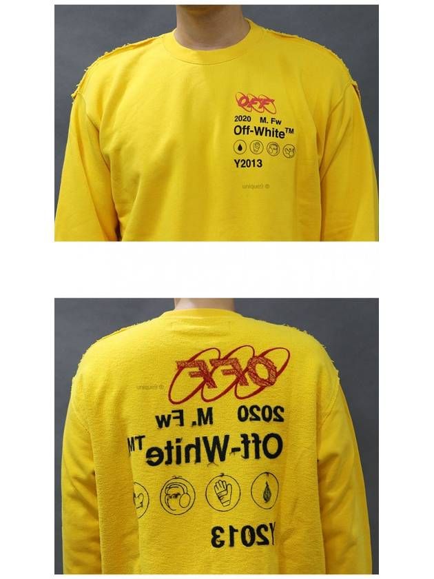 Vintage Back Logo Over Sweatshirt Yellow - OFF WHITE - BALAAN 7