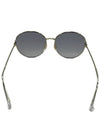 Eyewear Logo Round Frame Metal Sunglasses Grey - GUCCI - BALAAN 8