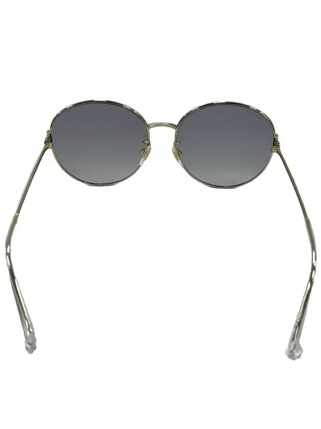 Eyewear Logo Round Frame Metal Sunglasses Grey - GUCCI - BALAAN 8