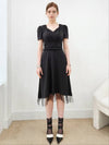 Organza point belted dress oganza point belted dress - PRETONE - BALAAN 7