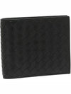 Intrecciato Weaving Half Wallet Black - BOTTEGA VENETA - BALAAN 2