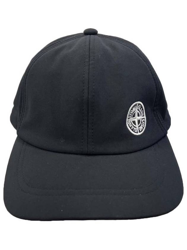 Compass Embroidered Logo Ball Cap Black - STONE ISLAND - BALAAN 2