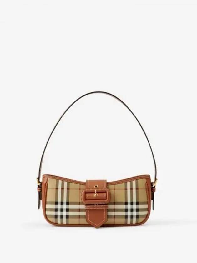 Buckle Strap Check Sling Shoulder Bag Beige - BURBERRY - BALAAN 2