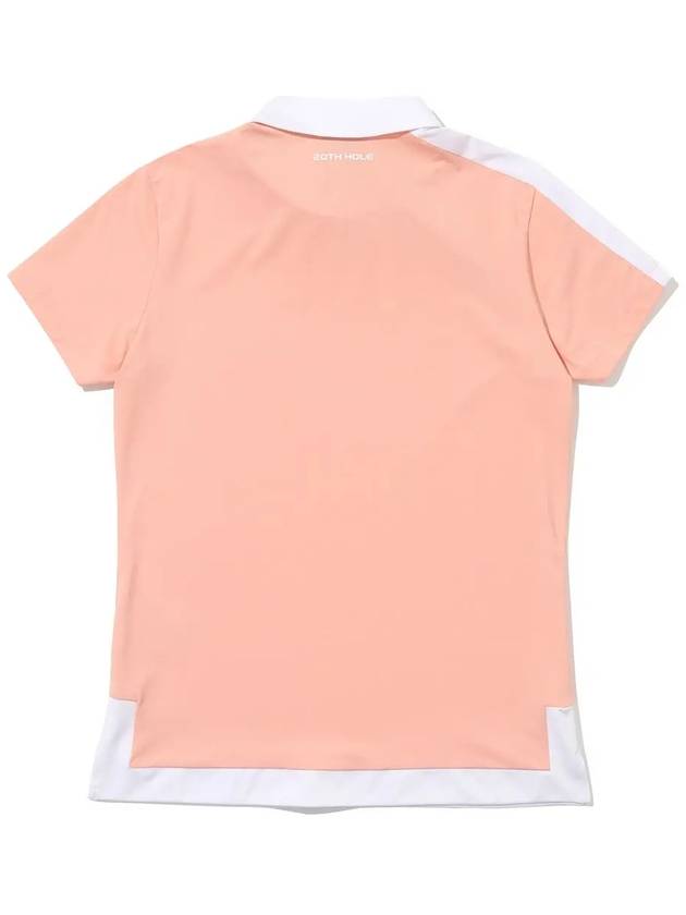 Diagonal placket short-sleeved t-shirt CORAL - 20THHOLE - BALAAN 2