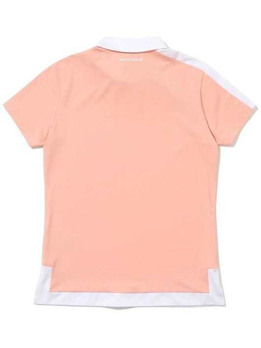 Diagonal placket short-sleeved t-shirt CORAL - 20THHOLE - BALAAN 2