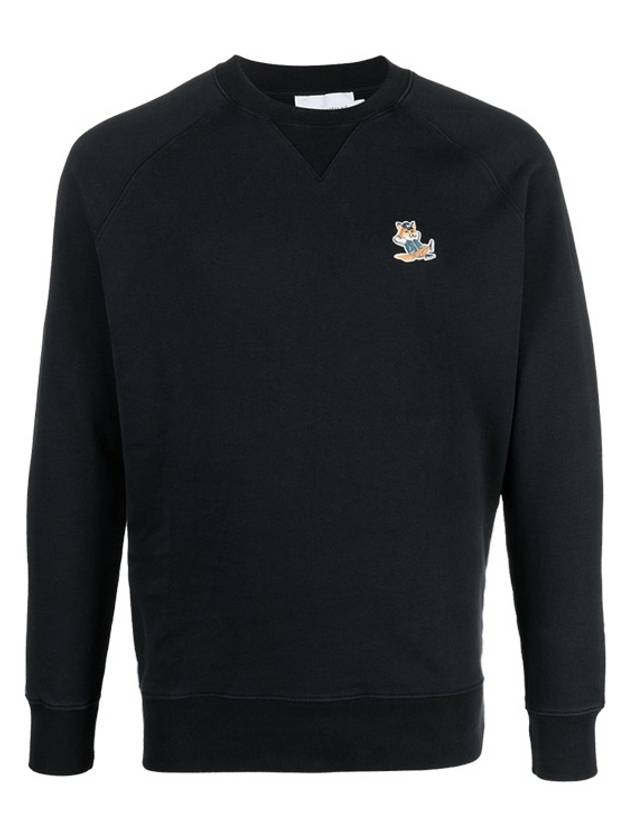 Dressed Fox Patch Classic Sweatshirt Black - MAISON KITSUNE - BALAAN 2