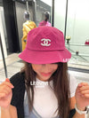 CC Logo Cotton Claw Bucket Hat Bungeoji Pink M Size AA8956 - CHANEL - BALAAN 2