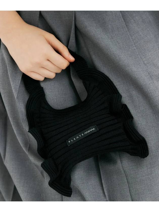 Ruffle mini tote bag black - PLEATSMAMA - BALAAN 5