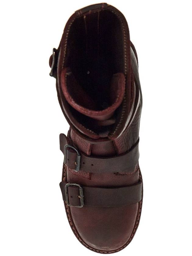 dark red horse leather boots with adjustable straps - GUIDI - BALAAN 2