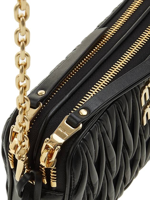 Matelasse Nappa Leather Mini Bag Black - MIU MIU - BALAAN 9