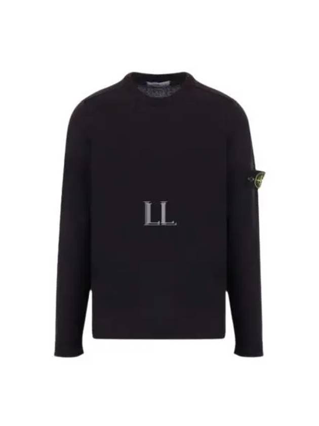 Raw Hand Cotton Crewneck Knit Top Navy - STONE ISLAND - BALAAN 2