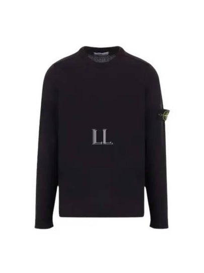 Raw Hand Cotton Crewneck Knit Top Navy - STONE ISLAND - BALAAN 2