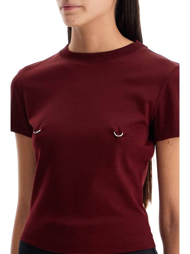 cropped t-shirt with piercing - MUGLER - BALAAN 4