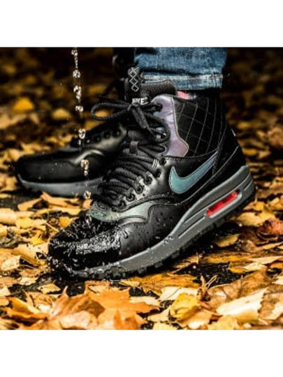 Air Max 1 Mid High Top Sneakers Black Reflect - NIKE - BALAAN 2