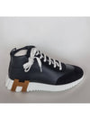 Bouncing Hip Hop Suede High Top Sneakers Noir - HERMES - BALAAN 5