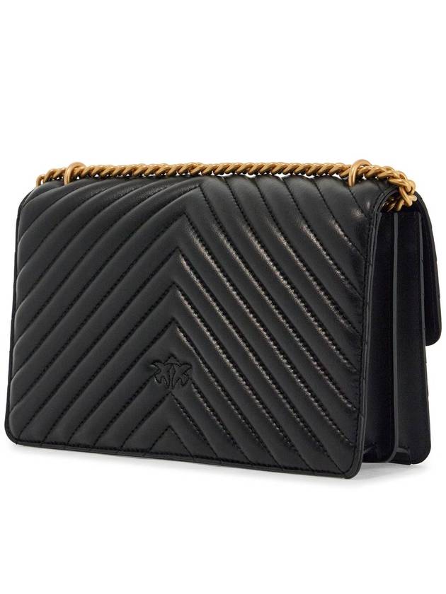 Classic Love Bag One Chevron Cross Bag Black - PINKO - BALAAN 3