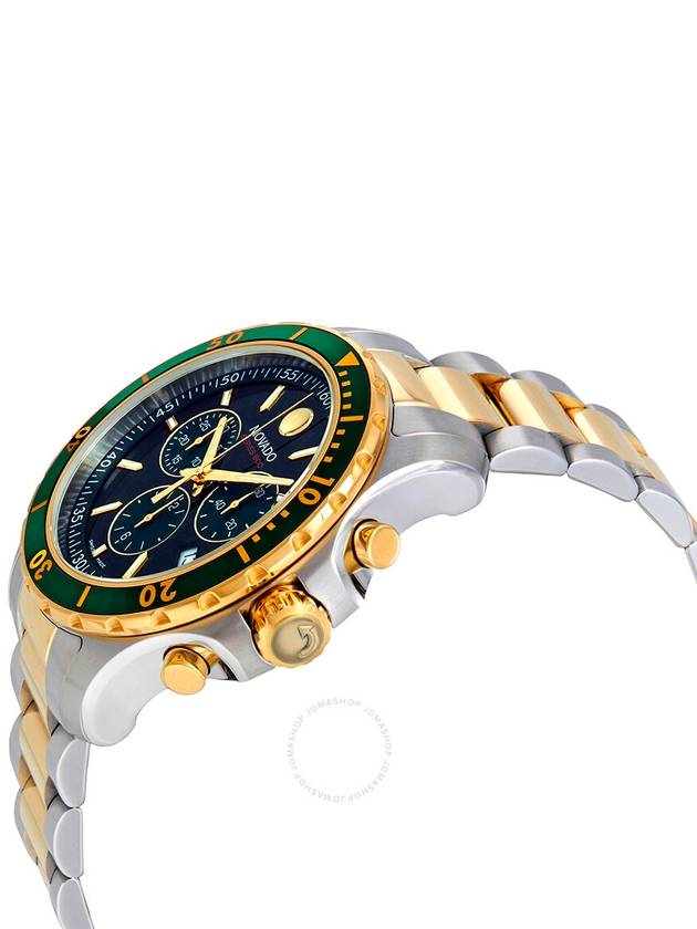 Movado 800 Chronograph Green Dial Two-tone Men's Watch 2600148 - MOVADO - BALAAN 2