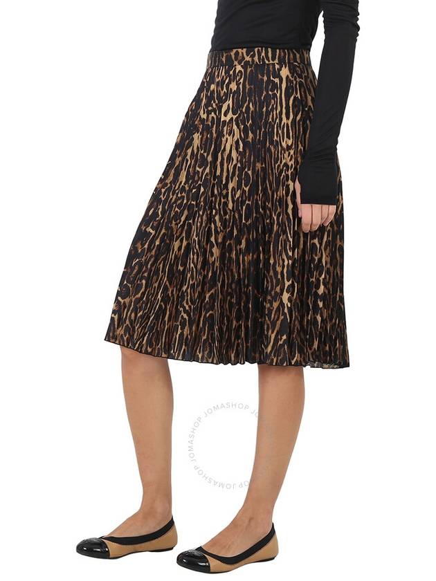 leopard midi pleated skirt - BURBERRY - BALAAN 3